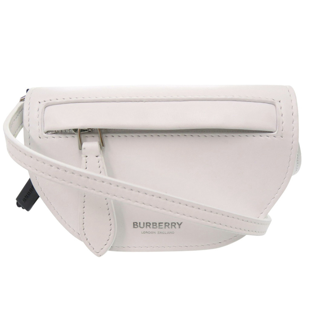 Burberry Mini Olympia Micro Shoulder Bag, Calfskin, White, 1287BURBERRY